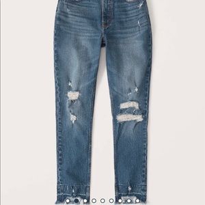 Curve Love High Rise Skinny Jeans Dark Ripped Wash